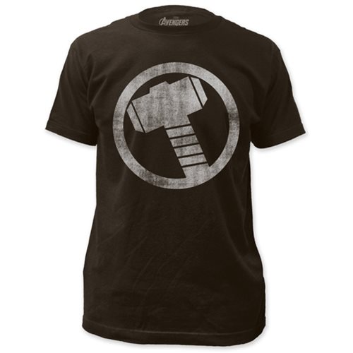 The Mighty Thor Distressed Icon Black T-Shirt